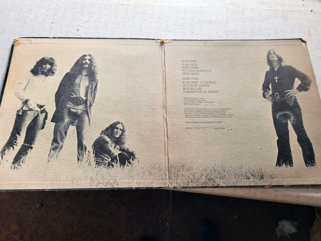 Black Sabbath vinyl record