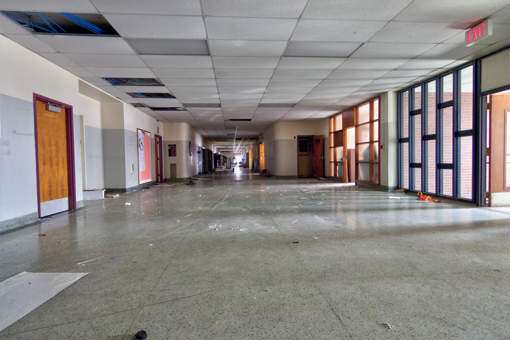abandoned Leamington District Secondary School