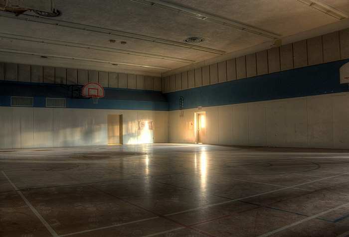 the gymnasium at Bluewater Youth Detention Centre, Goderich. Abandoned ontario