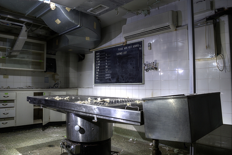 autopsy room in abandoned St. Catharines Hospital