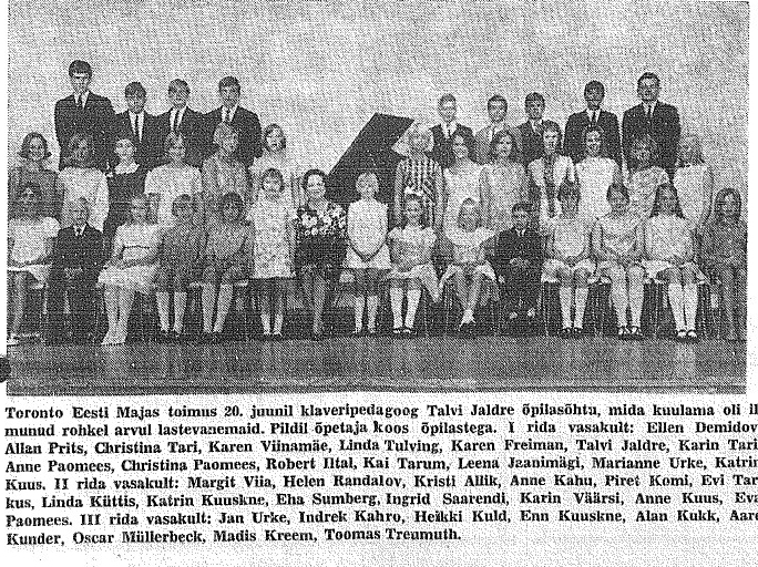 Estonian Christmas concert newspaper ad circa 1960