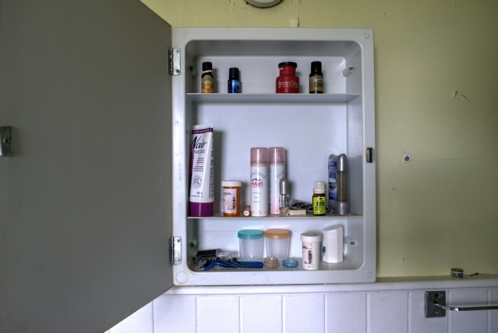 abandoned bed and breakfast bathroom medicine cabinet